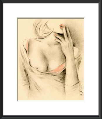 Aphrodite der Moderne Erotik Frauen, Pastell Illustration