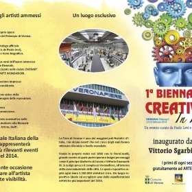 February 2014 Invitation to the international "First International Biennale of Italian creativity" in the Palexpo Verona
