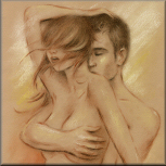 Sexy Liebespaar Erotische Paare handgemalt